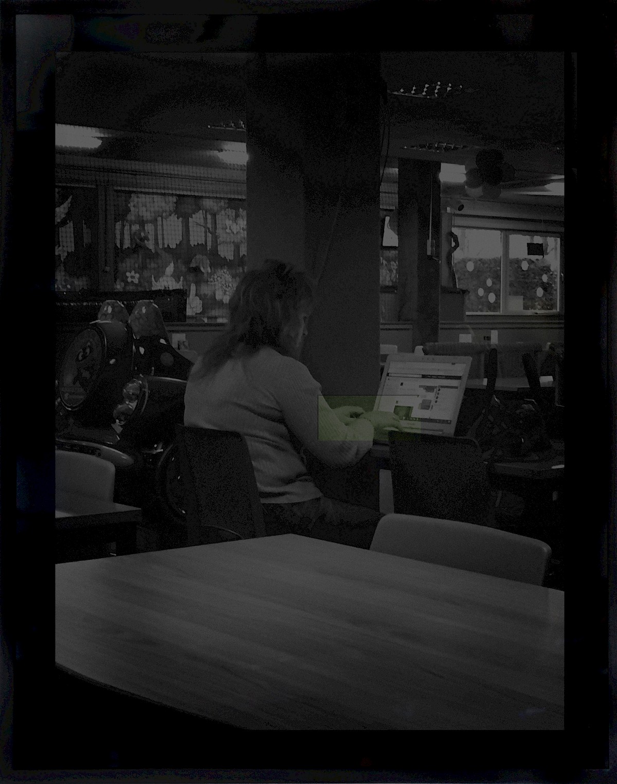 Image – I read it on (FB), 2018, Hahnemühle print on dibond framed behind tinted glass, 82 × 104 cm