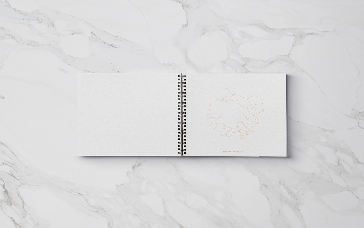 Image – Publication: 23,5 × 17 cm, 224 pages, hardback cover with metallic ring coloured gold, design Teresa Piardi, published by Metronom Books